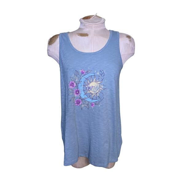 Life Is Good Womens Textured Sun Moon Floral Green‎ Size S NWT - Picture 1 of 5